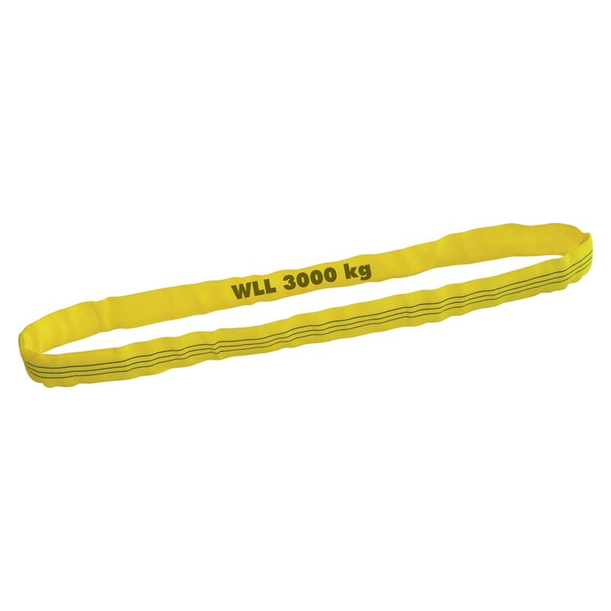 Round sling DIN EN 1492-2, WLL 3000 kg, usable length 4 m, colour code yellow