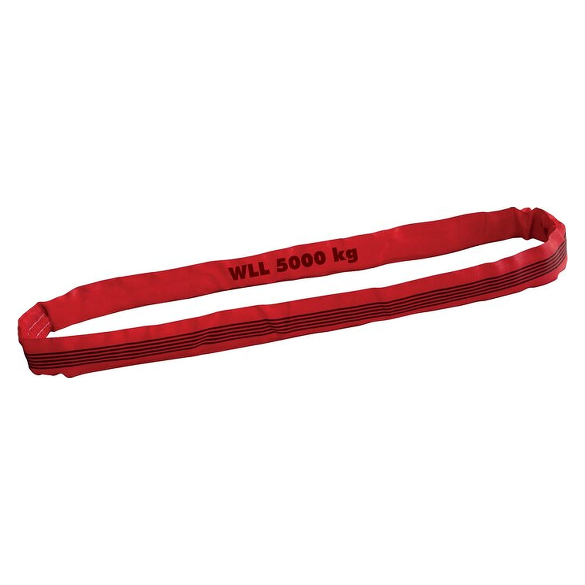 Round sling DIN EN 1492-2, WLL 5000 kg, usable length 2.5 m, colour code red