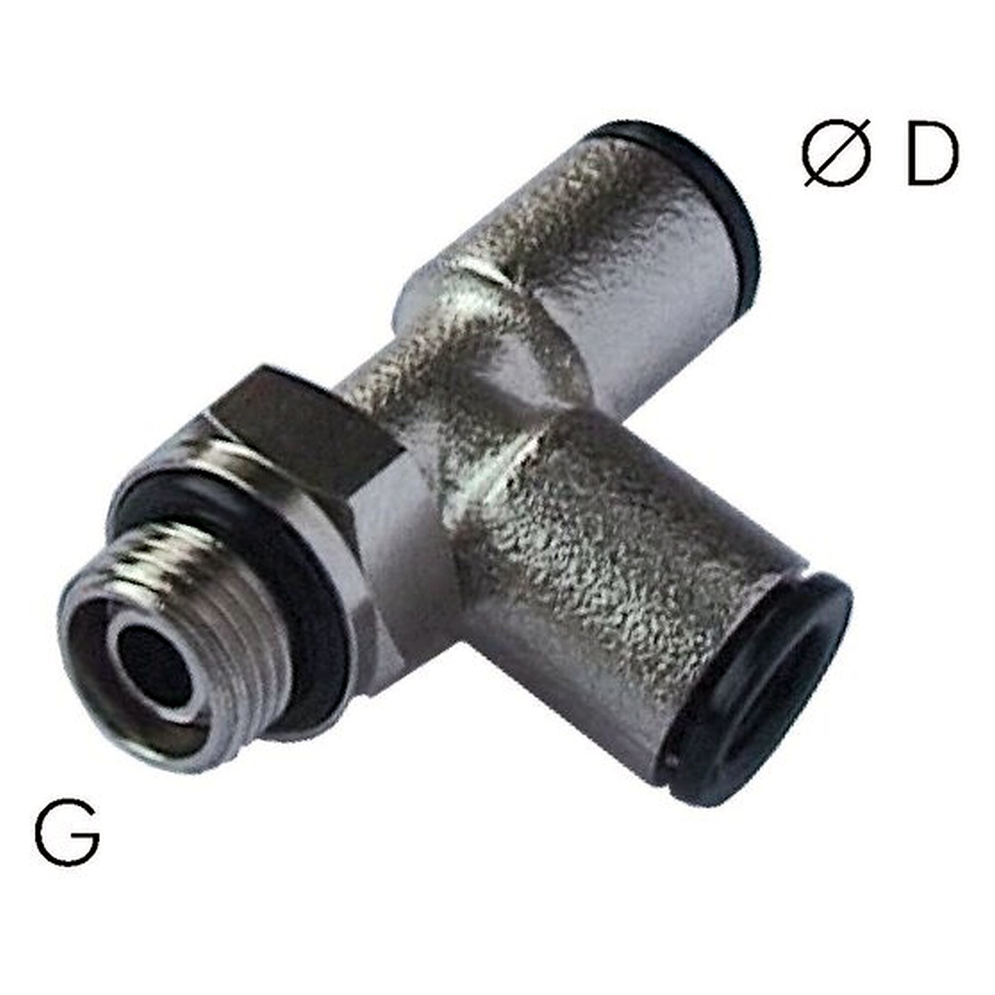 Steckanschluss, Gewinde G 3/8", Schlauch 12 mm, Messing vernickelt, Temperaturbereich -20 bis +70