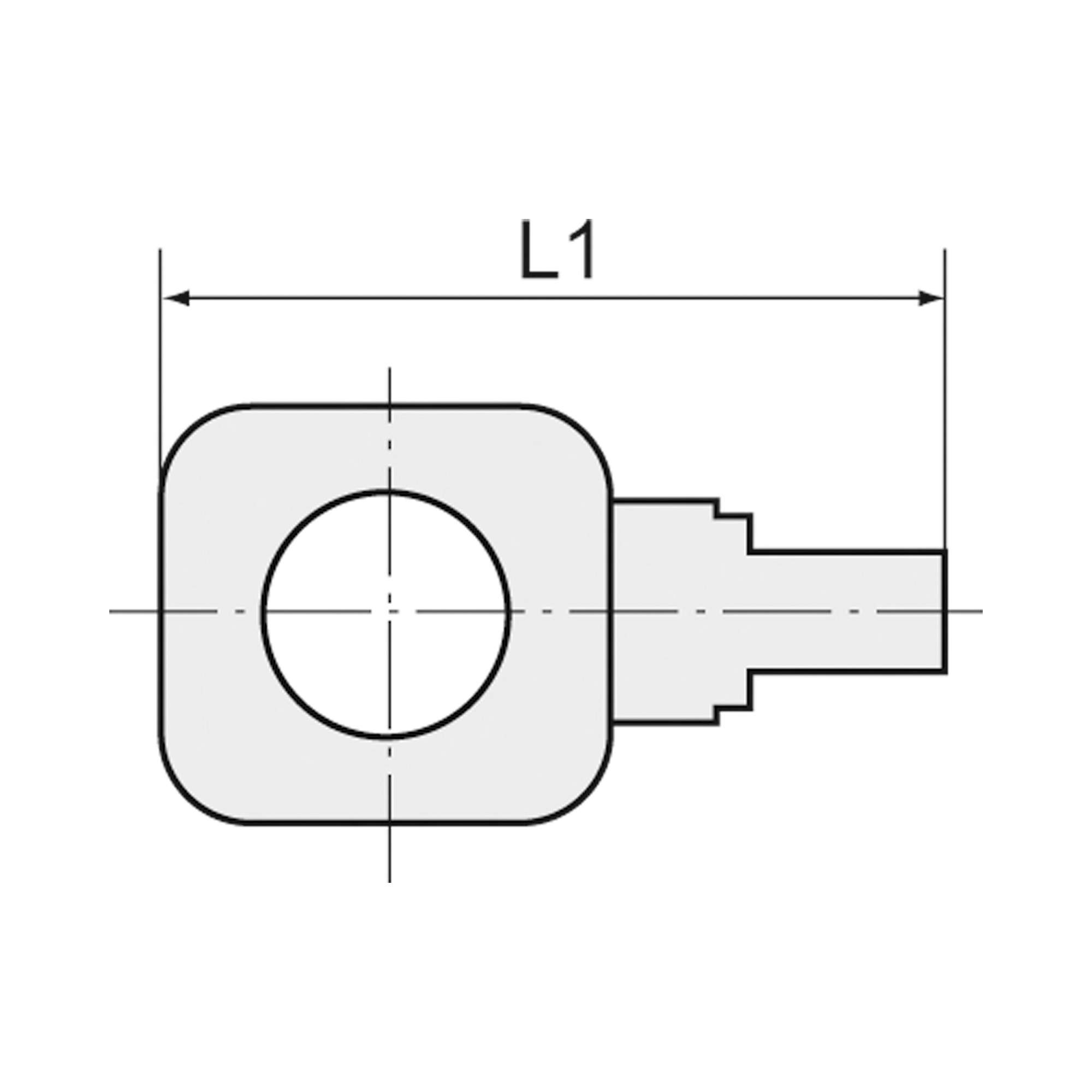 Single ring supports, for G 1/8, for hose 8/6 mm, POM - Riegler 110760