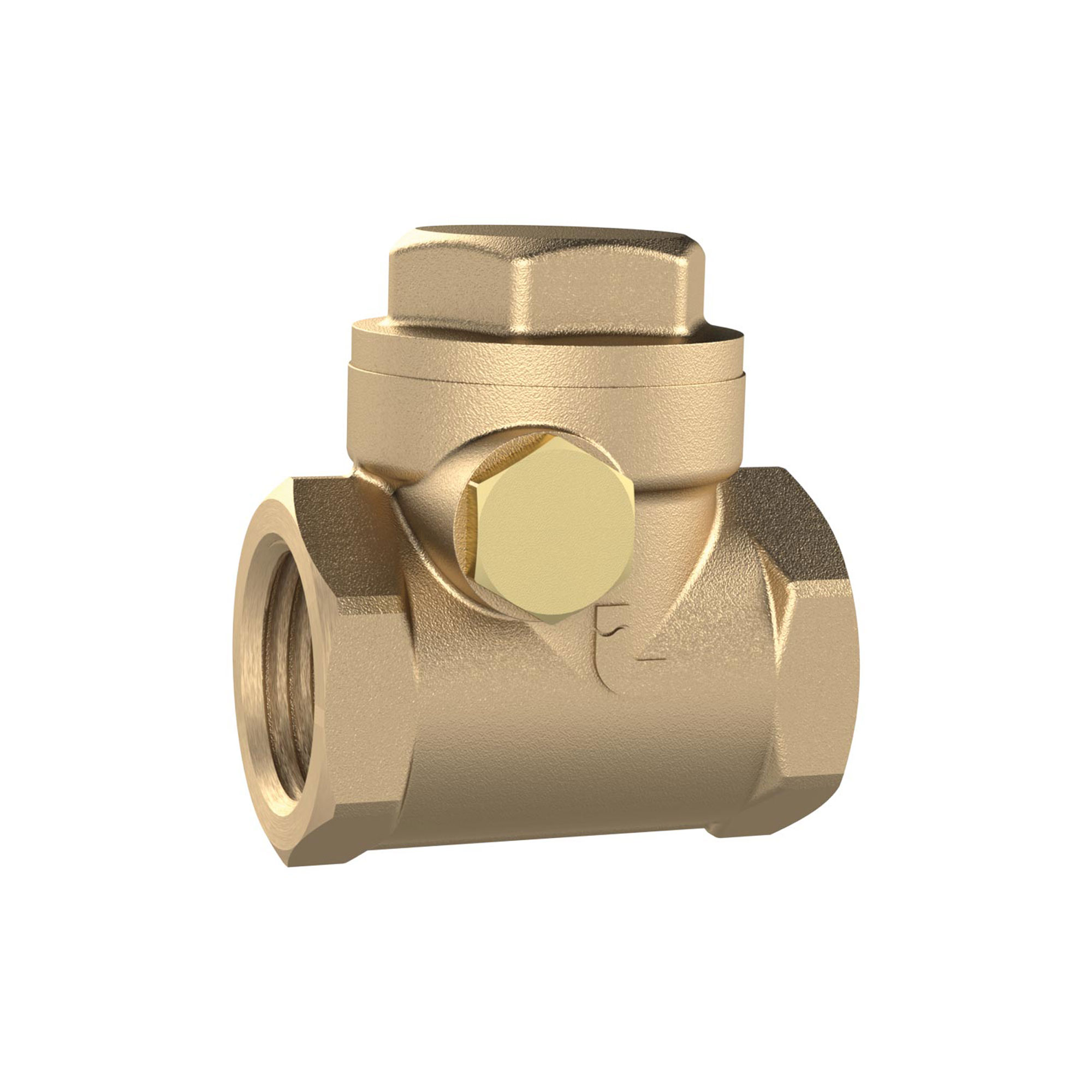 Check valve, DN 15, Brass, Soft sealed, G 1/2, PN max. 16 bar - Riegler K964