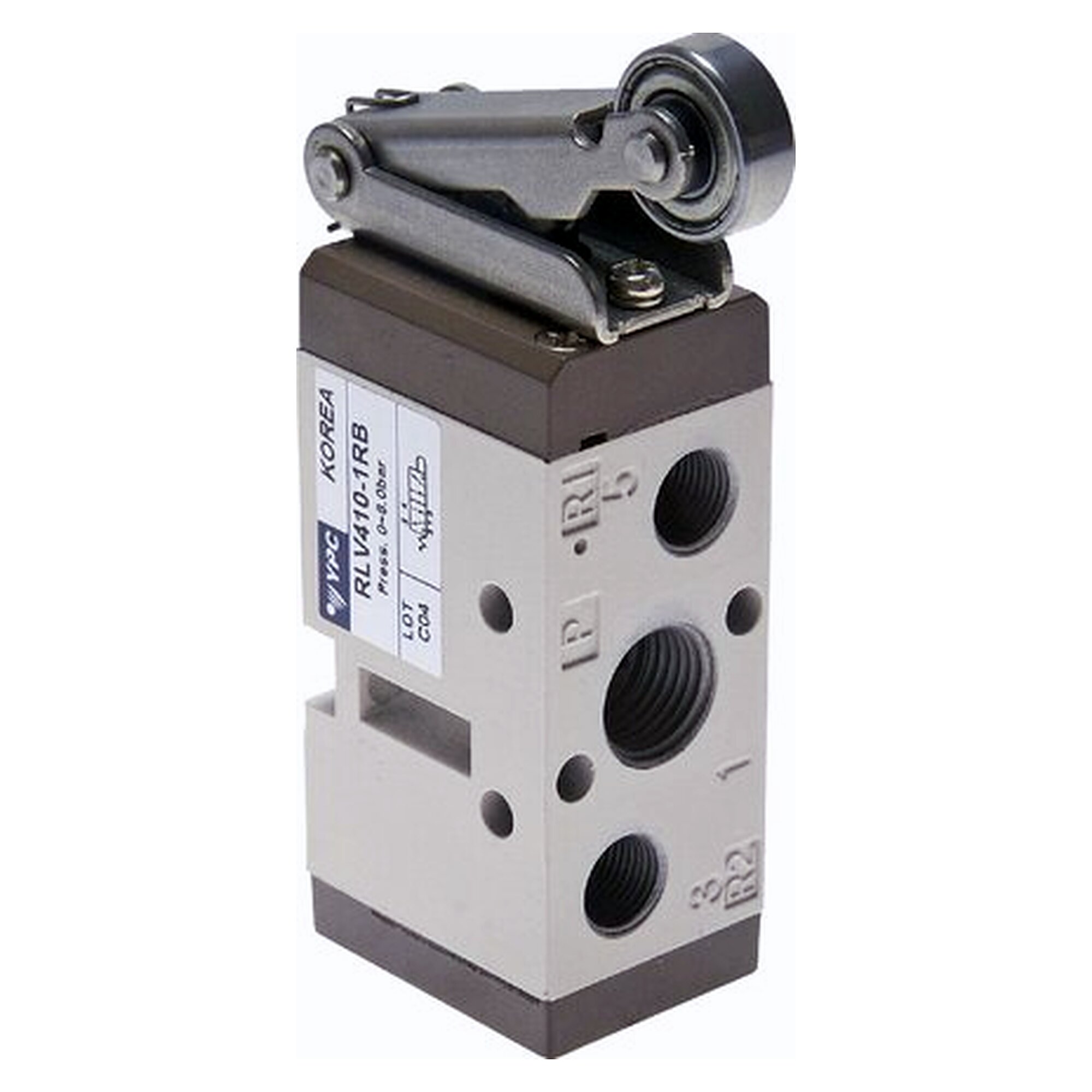 5/2-Wege Endschalter, G 1/4", 980 l/min, 0 bis 8 bar, Abluft G 1/8", Körper und Schieber Aluminium