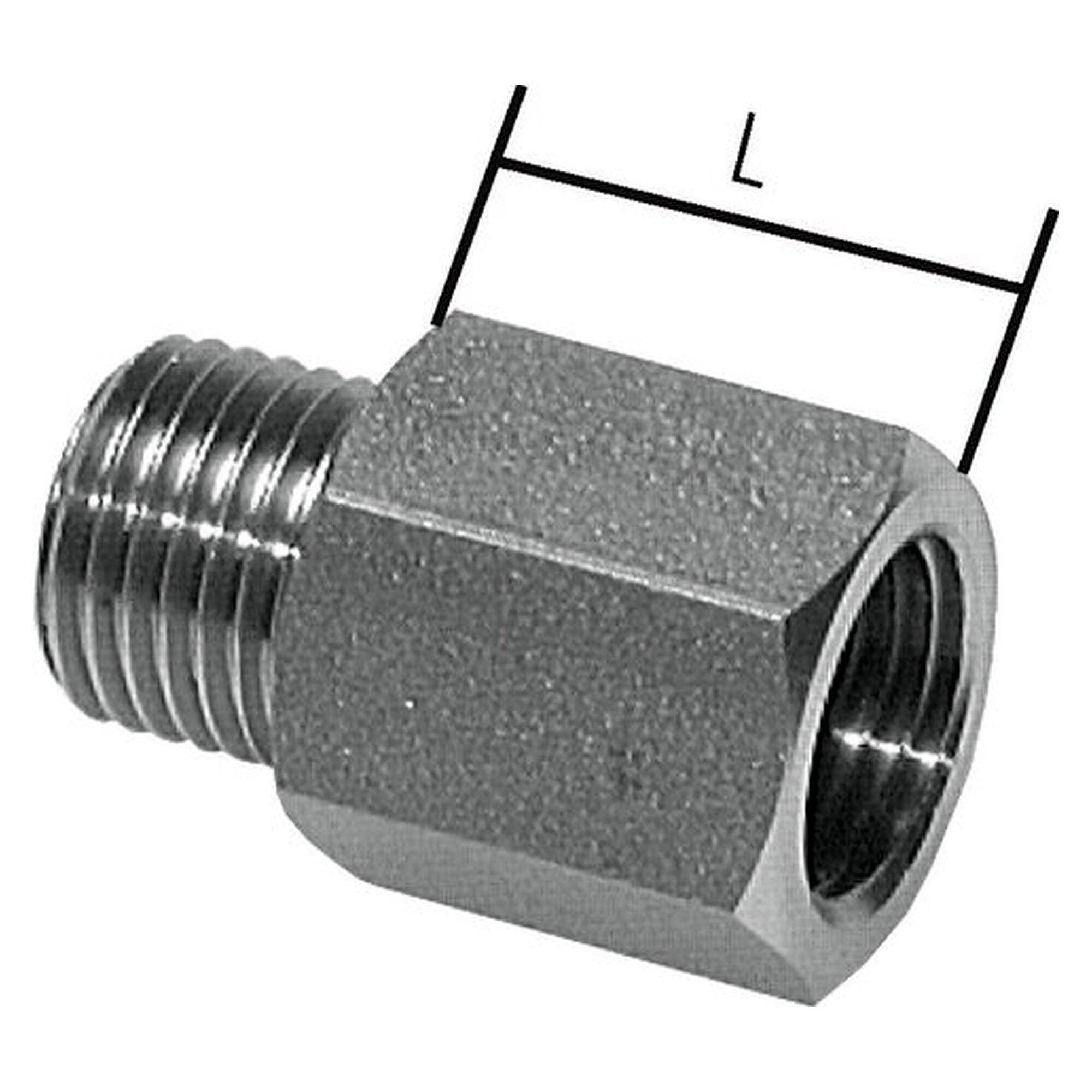 Gewindeverlängerung, Außengewinde M 5, 10 mm, PN 40 bar, Edelstahl 1.4571