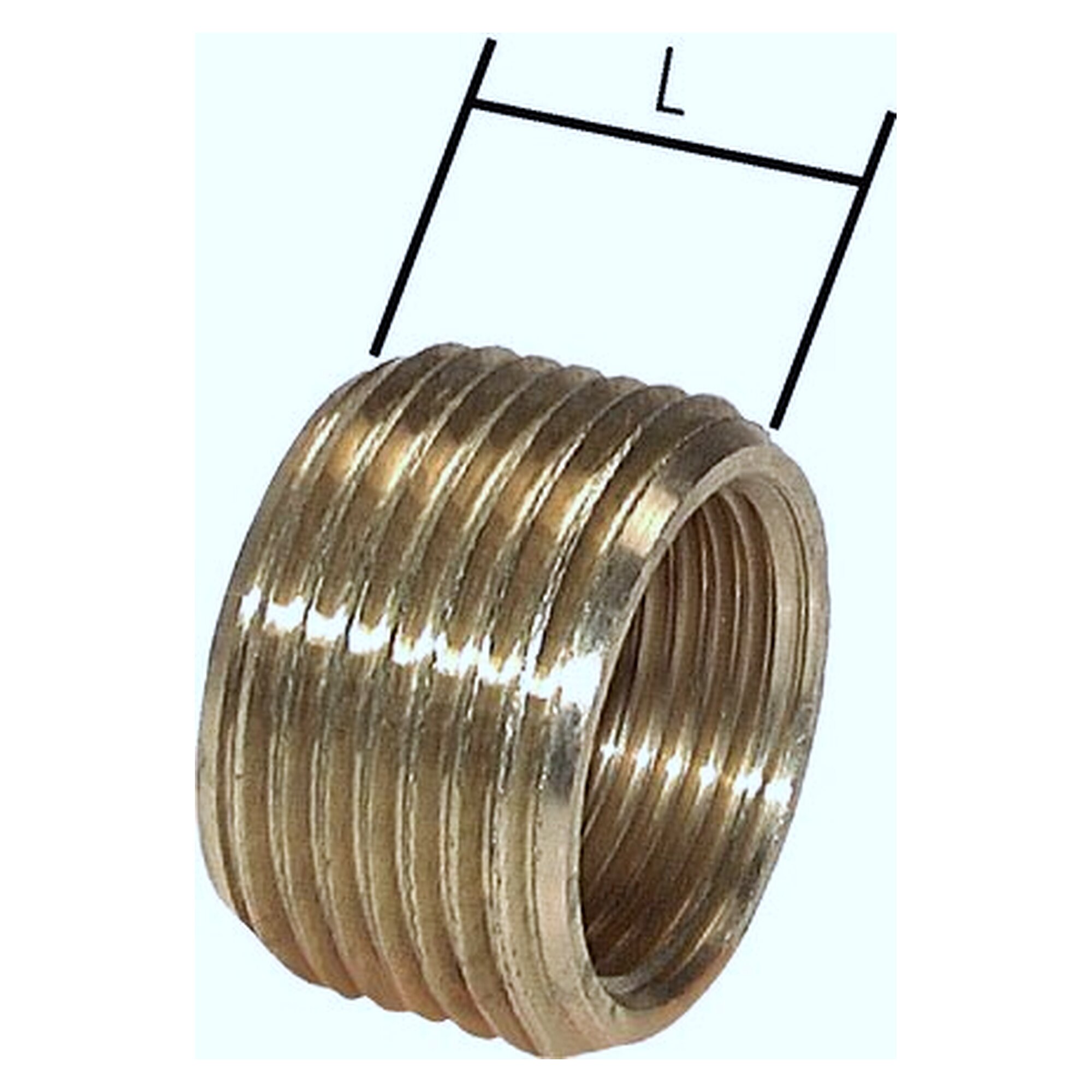 Reducing nipple, without collar, male thread G 3/4" to female thread G 1/2", length 14 mm, PN 85 bar