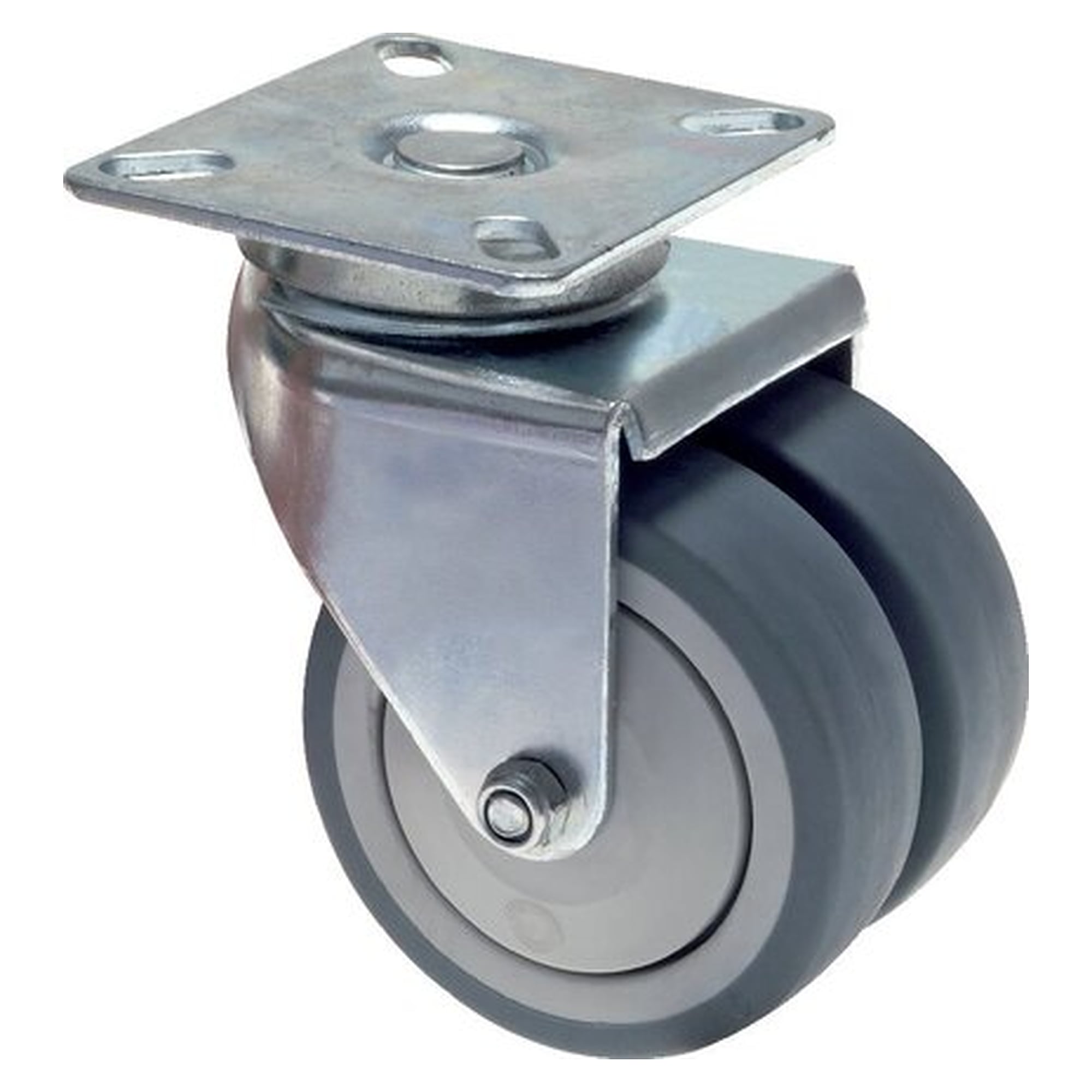 Apparatus twin castor, swivel castor, 50mm, static load capacity 60 kg