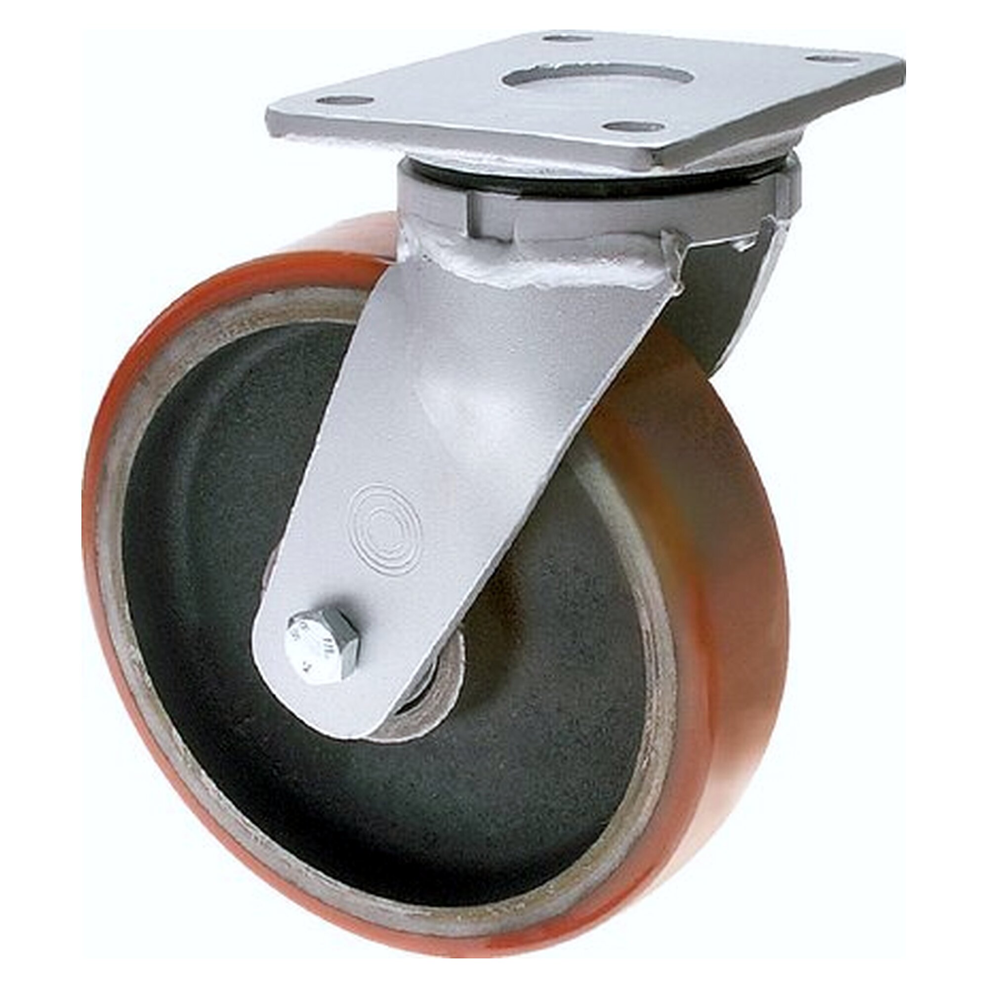 Polyurethan-Schwerlastrolle, Lenkrolle, 150mm, Tragfähigkeit statisch 550 kg