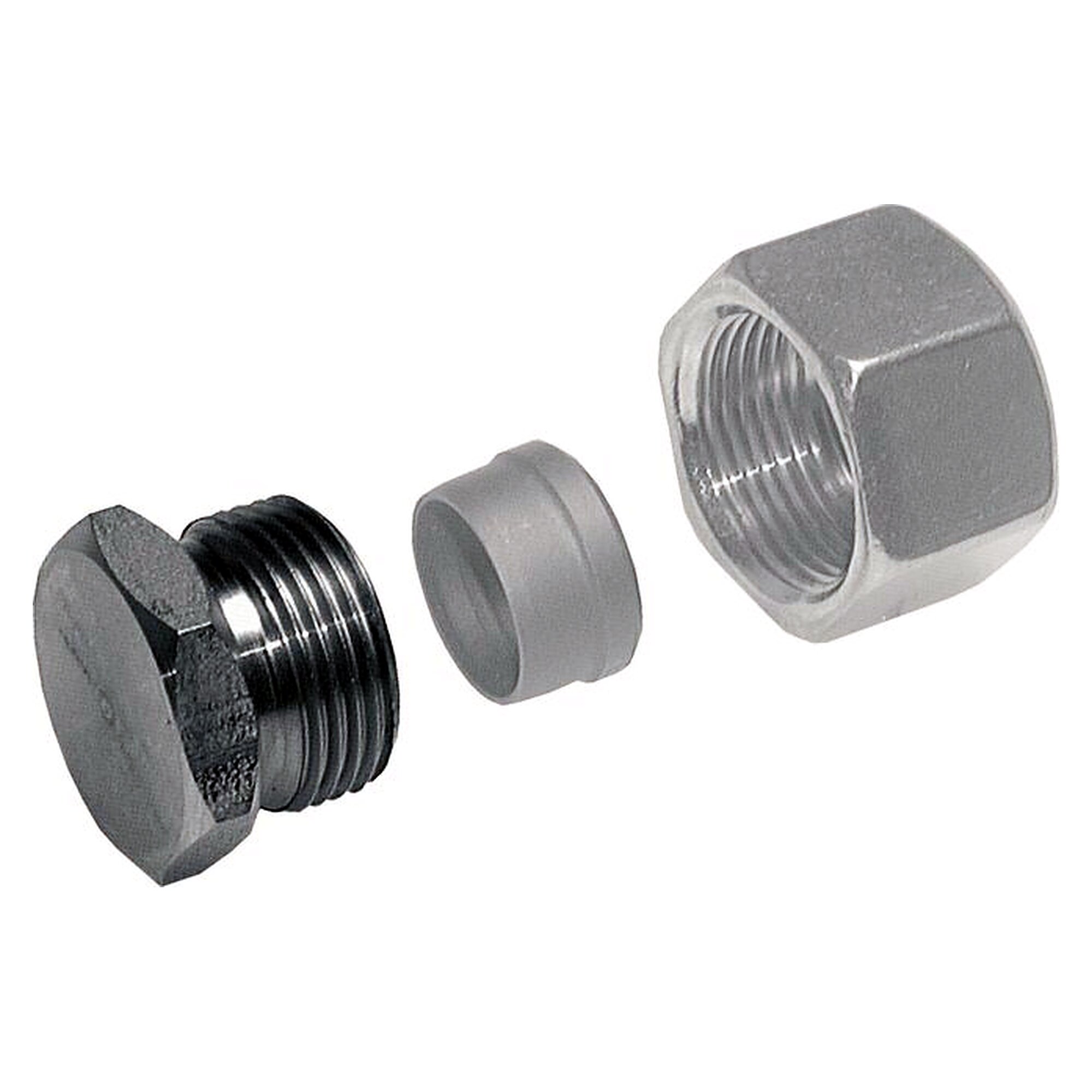 Verschlussverschraubung, Rohr 6 L (M12x1,5), Betriebsdruck 315 bar, Stahl verzinkt, -40 bis +120 °C