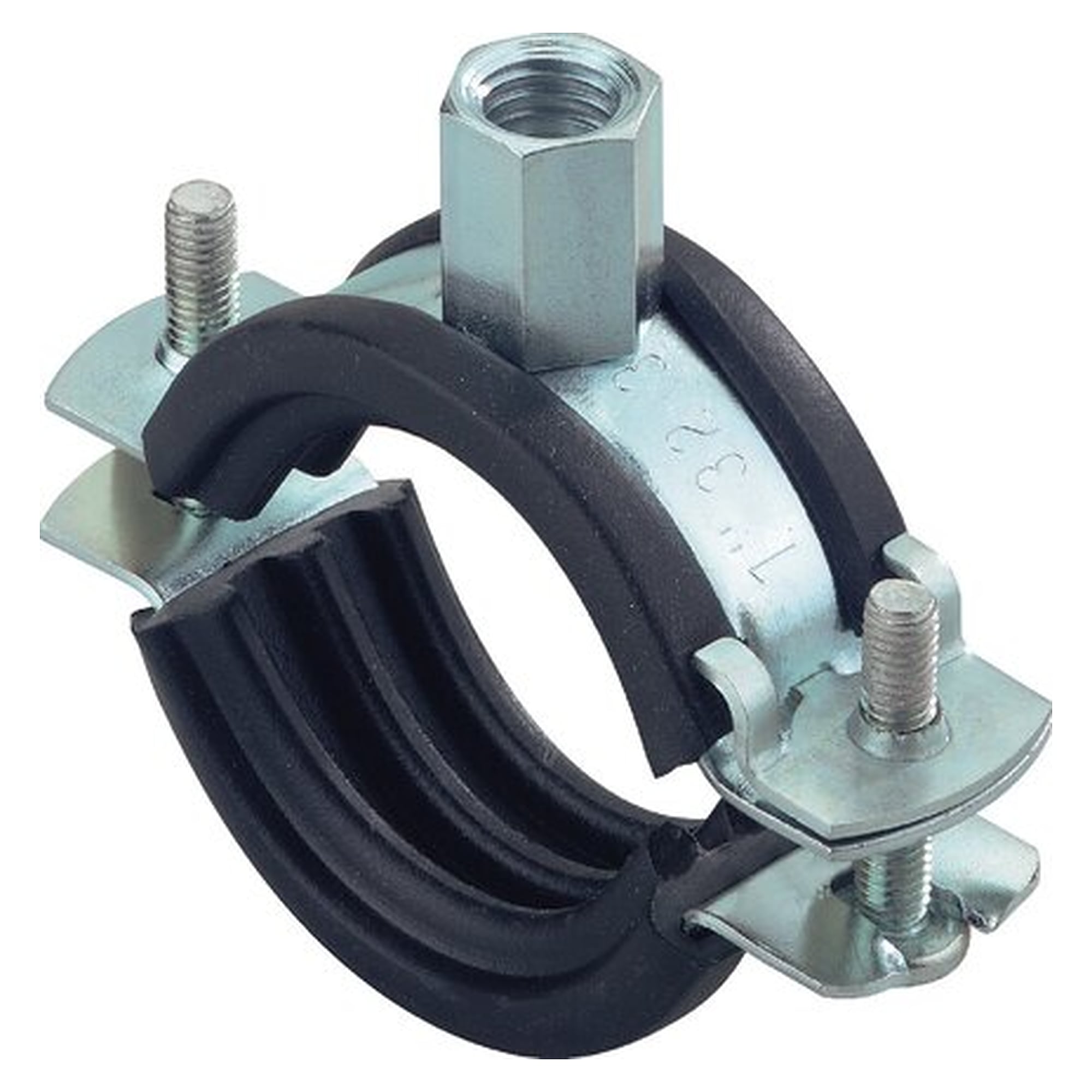 Rohrschelle 138 - 145mm, Stahl verzinkt mit Einlage, FISCHER
