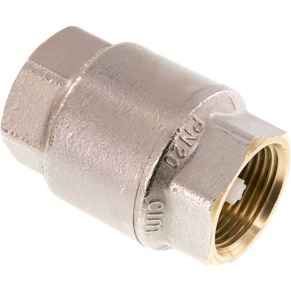 RUCK-10-MSV. Check valve, G 1", PN 20, nickel-plated brass