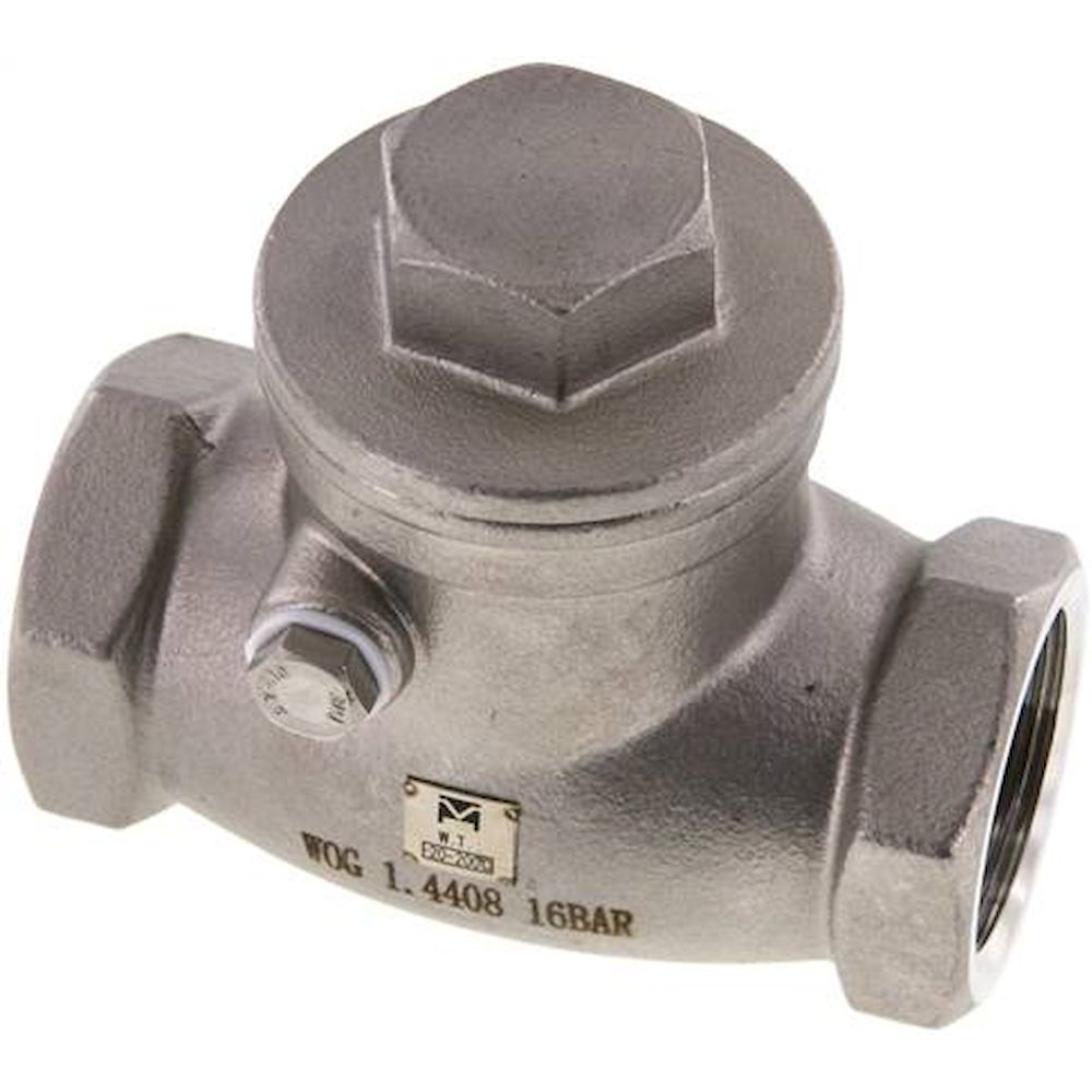 RUCK-10-S-ES-E. Stainless steel swing check valve G 1",PN 16