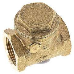 RUCK-10-SK. Swing check valve G 1", PN 12, Brass, Metallic sealing