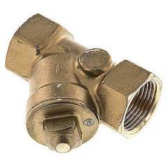 RUCK-10-SS/10-V*. Y-type check valve, Rp 1", FKM seal, brass