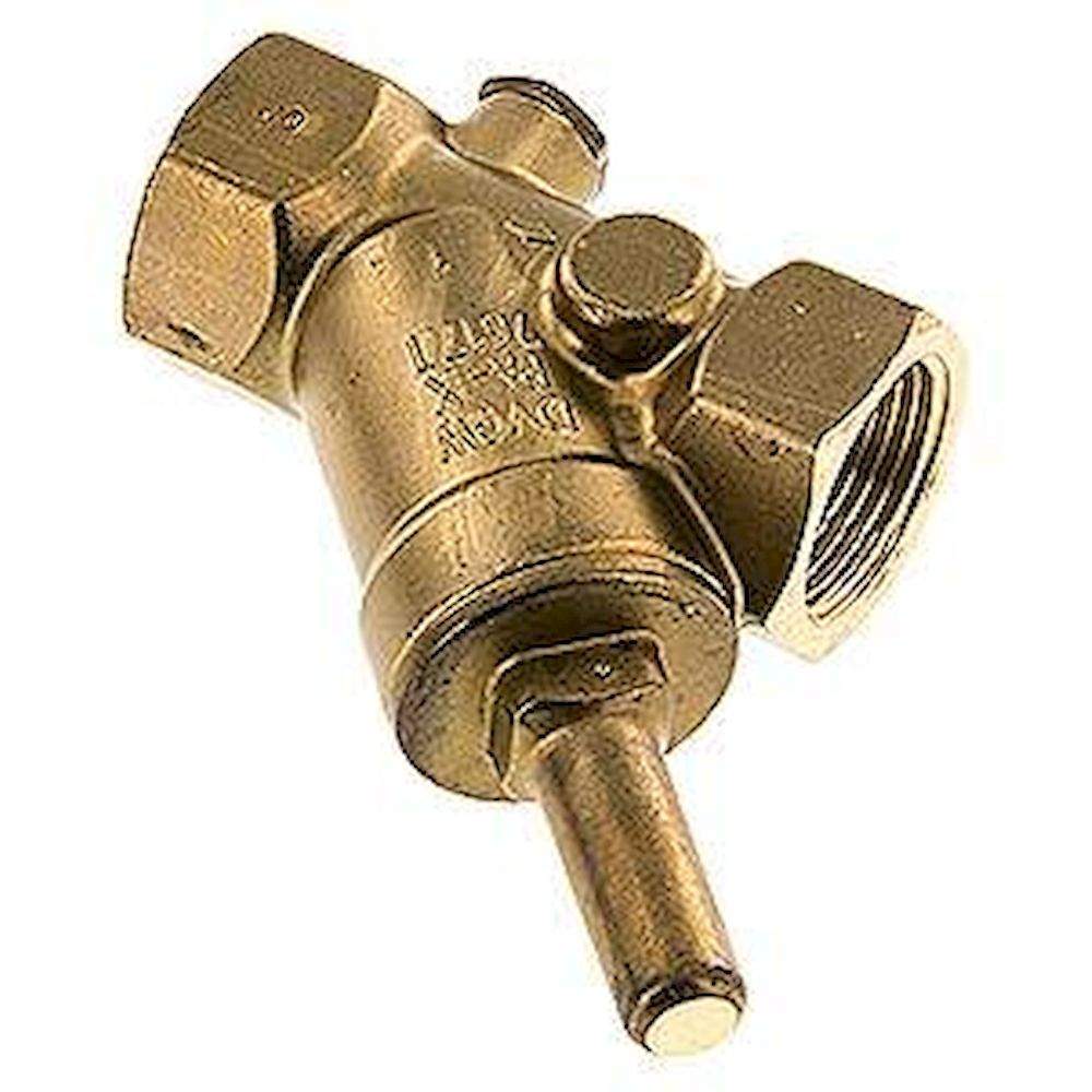 RUCK-10-SS-V. Y-type check valve, Rp 1", FKM seal, brass