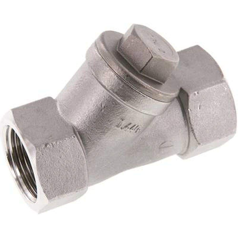 RUCK-10-SS-ES. Y-socket check valve, G 1", PN 40, stainless steel