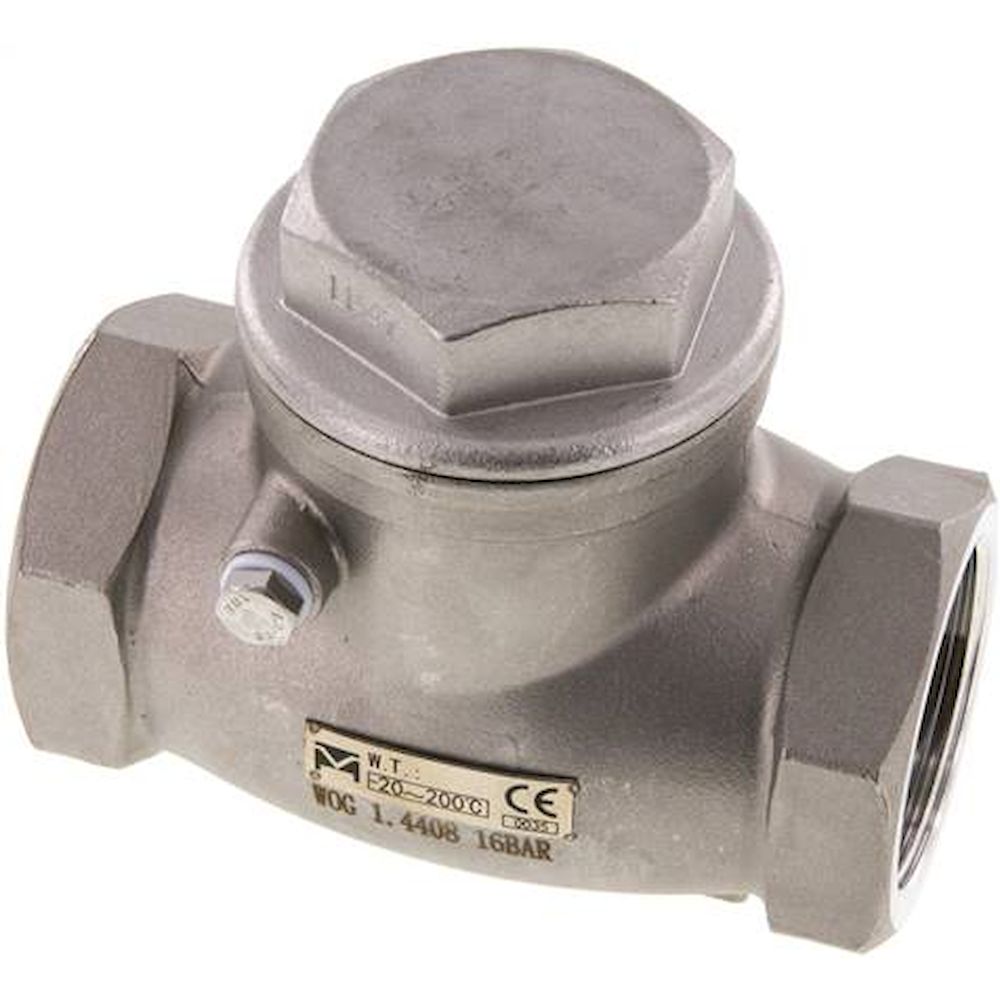 RUCK-112-S-ES-E. Stainless steel swing check valve G 1-1/2",PN 16