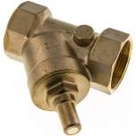 RUCK-112-SS/10-V*. Y-type check valve, Rp 1-1/2", FKM seal, brass