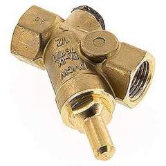 RUCK-12-SS-V. Y-type check valve, Rp 1/2", FKM seal, brass