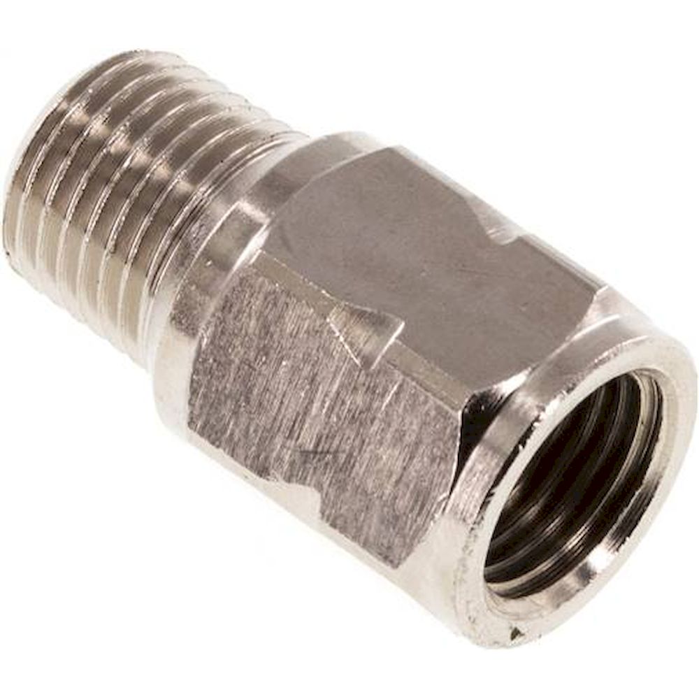 RUCK-14-IA-OF-MSV-V. Mini check valve R/Rp 1/4" (male thread / female thread), nickel-plated brass