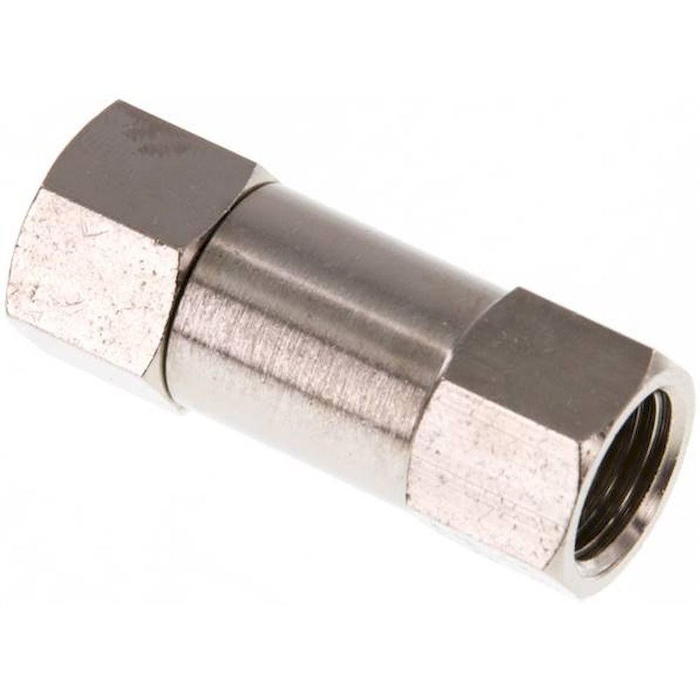RUCK-14-MSV. Check valve, G 1/4", PN 10, nickel-plated brass