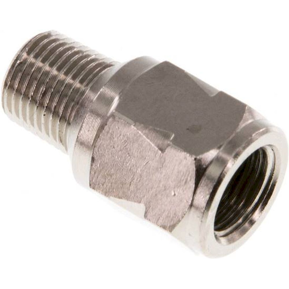 RUCK-18-IA-MSV. Mini check valve R/Rp 1/8" (male thread / female thread), nickel-plated brass