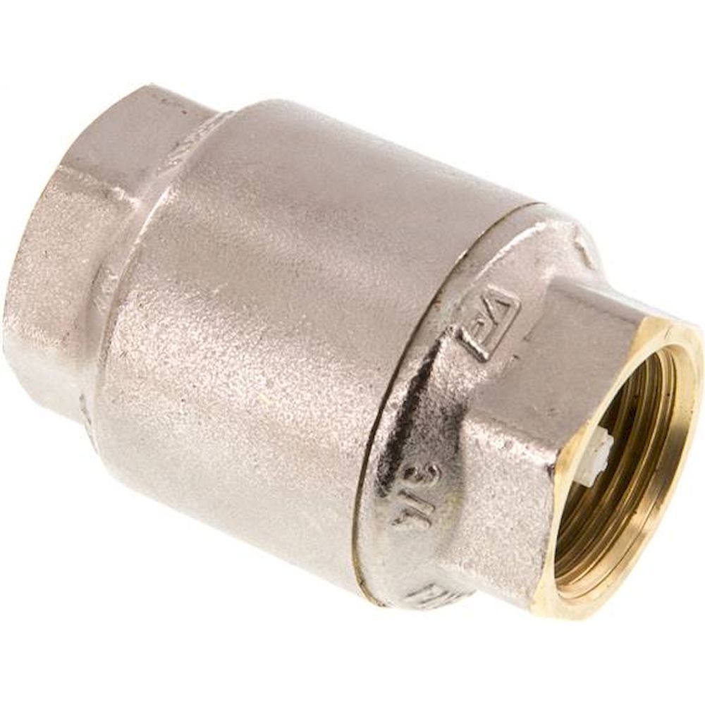 RUCK-34-MSV. Check valve, G 3/4", PN 20, nickel-plated brass