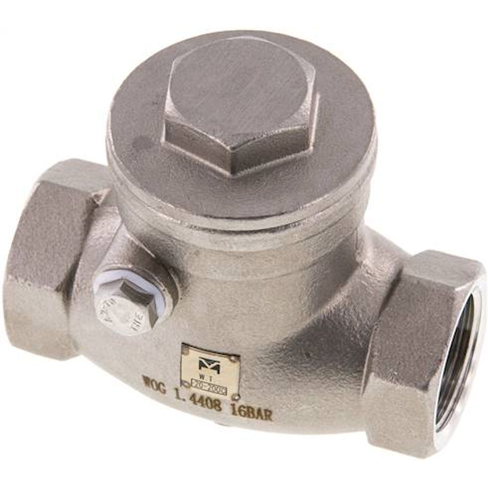 RUCK-34-S-ES-E. Stainless steel swing check valve G 3/4",PN 16