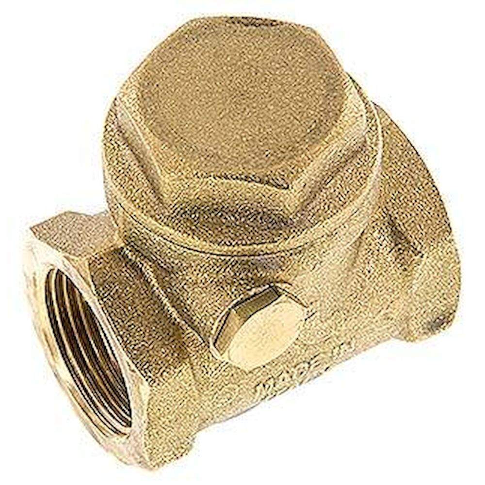 RUCK-34-SKB. Swing check valve G 3/4", PN 12, Brass, soft sealing