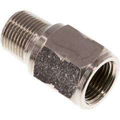 RUCK-38-IA-MSV. Mini check valve R/Rp 3/8" (male thread / female thread), nickel-plated brass