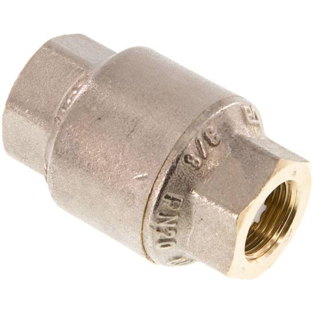 RUCK-38-MSV. Check valve, G 3/8", PN 20, nickel-plated brass