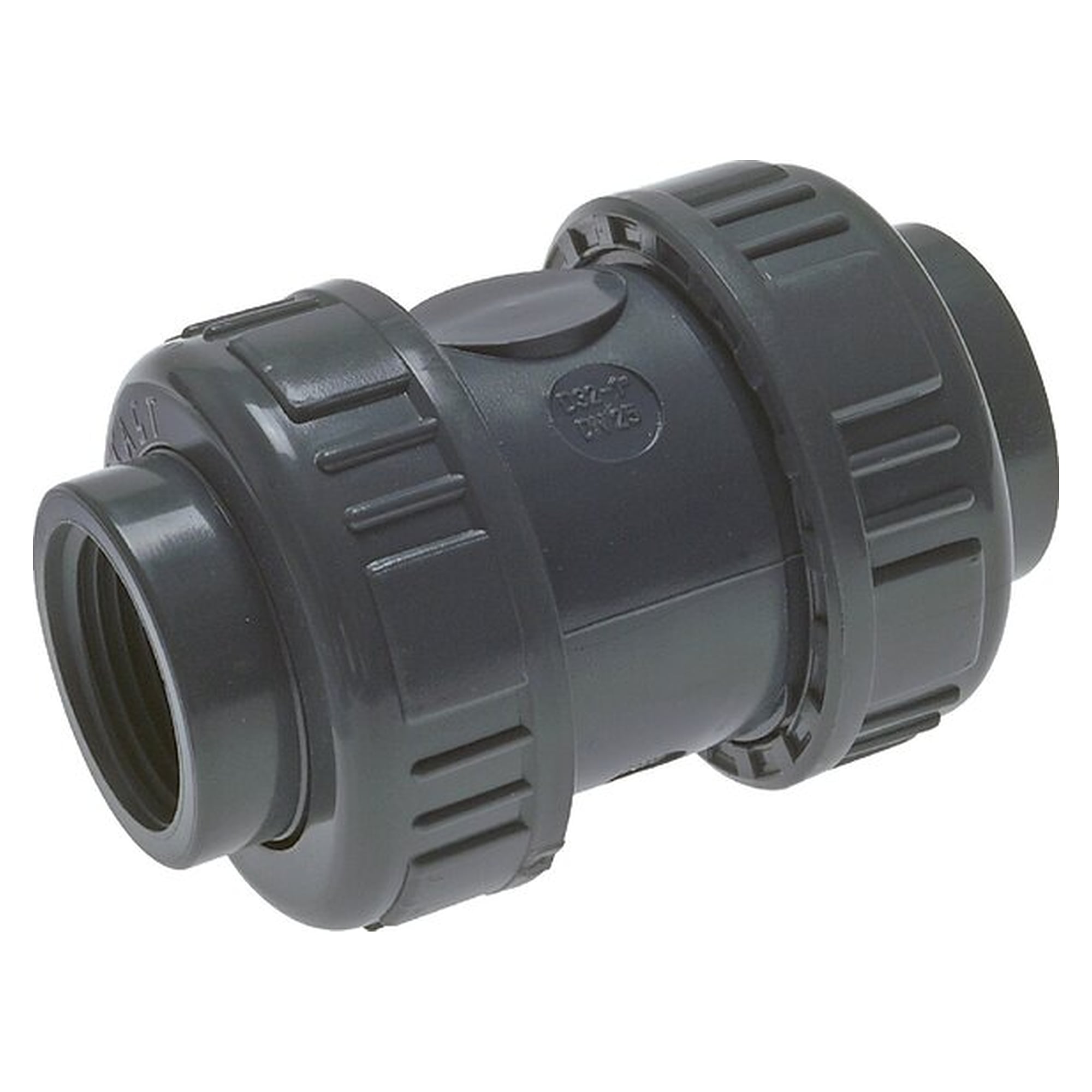 Check valve, PVC-U / EPDM, Rp 4", flow rate 1160 l/min, pressure rating PN 0 - 10 bar