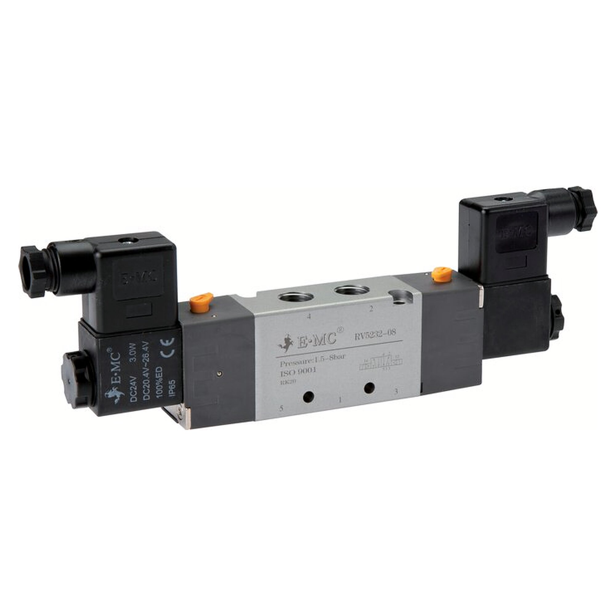 5/2-Wege Magnetventil, Impulsventil, G 1/4", 24 V DC, 1150 l/min, Nennweite 5,6 mm, 1,5 bis 8 bar