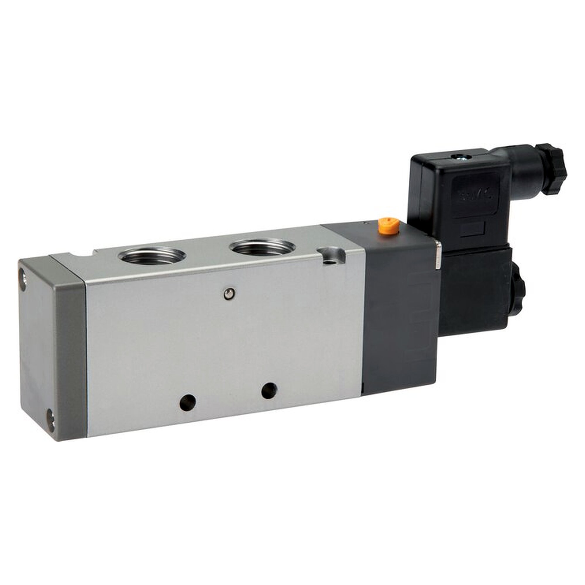 5/2-way solenoid valve, spring return, G 1/2", 24 V DC, 2250 l/min, nominal size 8 mm, 1.5 to 8 bar