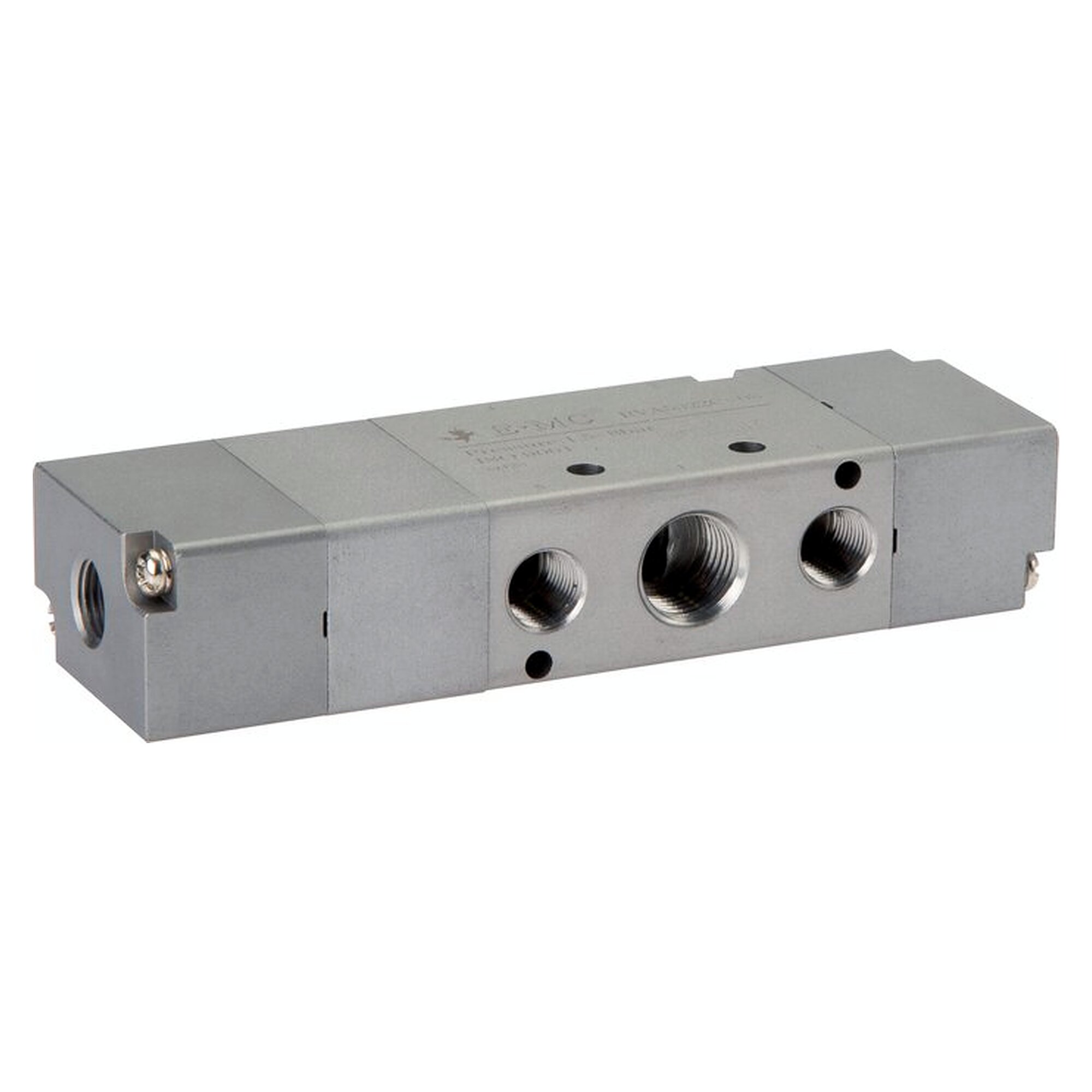 5/3-Wege Pneumatikventil, Mittelstellung geschlossen, G 1/4", 600 l/min, Nennweite 3,9 mm