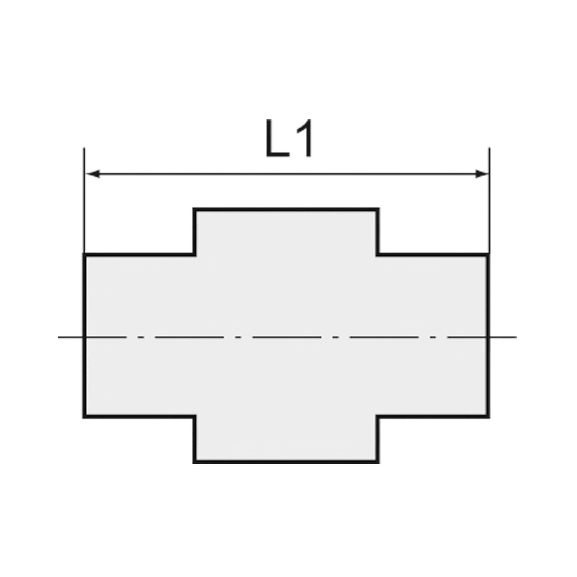 Straight screw-in fitting PP, G 1 1/2 o., for hose exterior Ø 32 - Riegler 110277