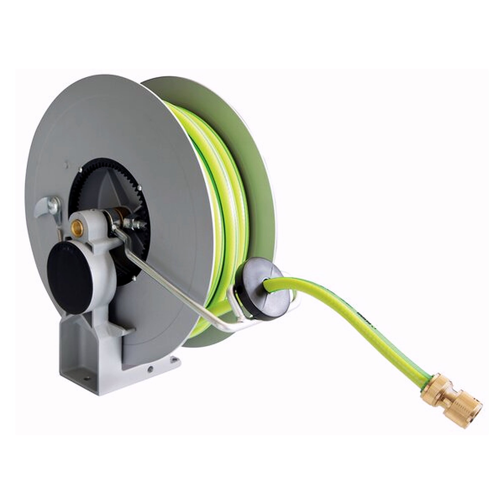 Automatic hose reel, open 20 m 12mm hose, aluminiumguss, operating pressure 10 bar