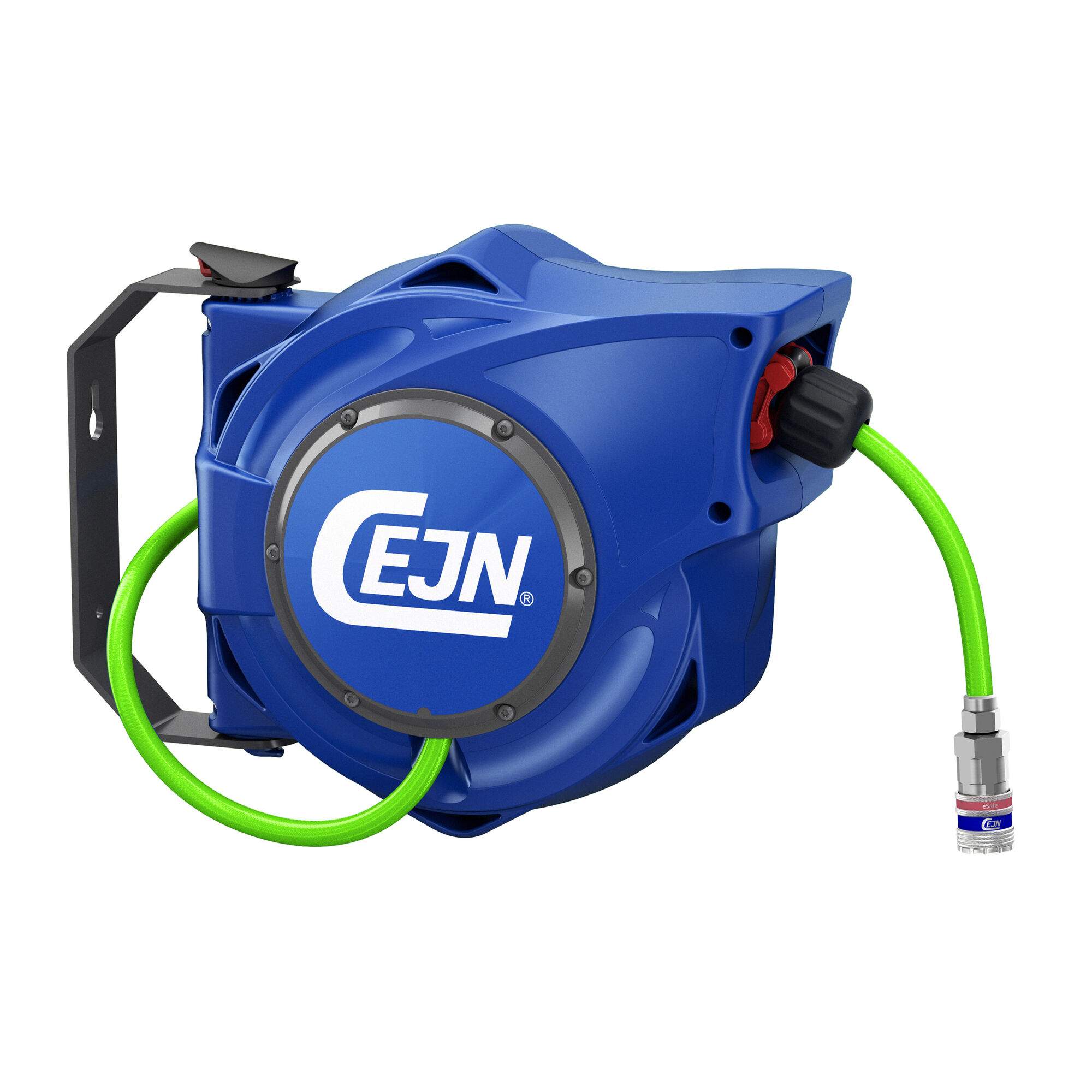 Hose reel, SafetyReel small, hi-vis, eSafe 320, 10 m, 8 x 12 mm, 16 bar, PUR - Cejn 199112088