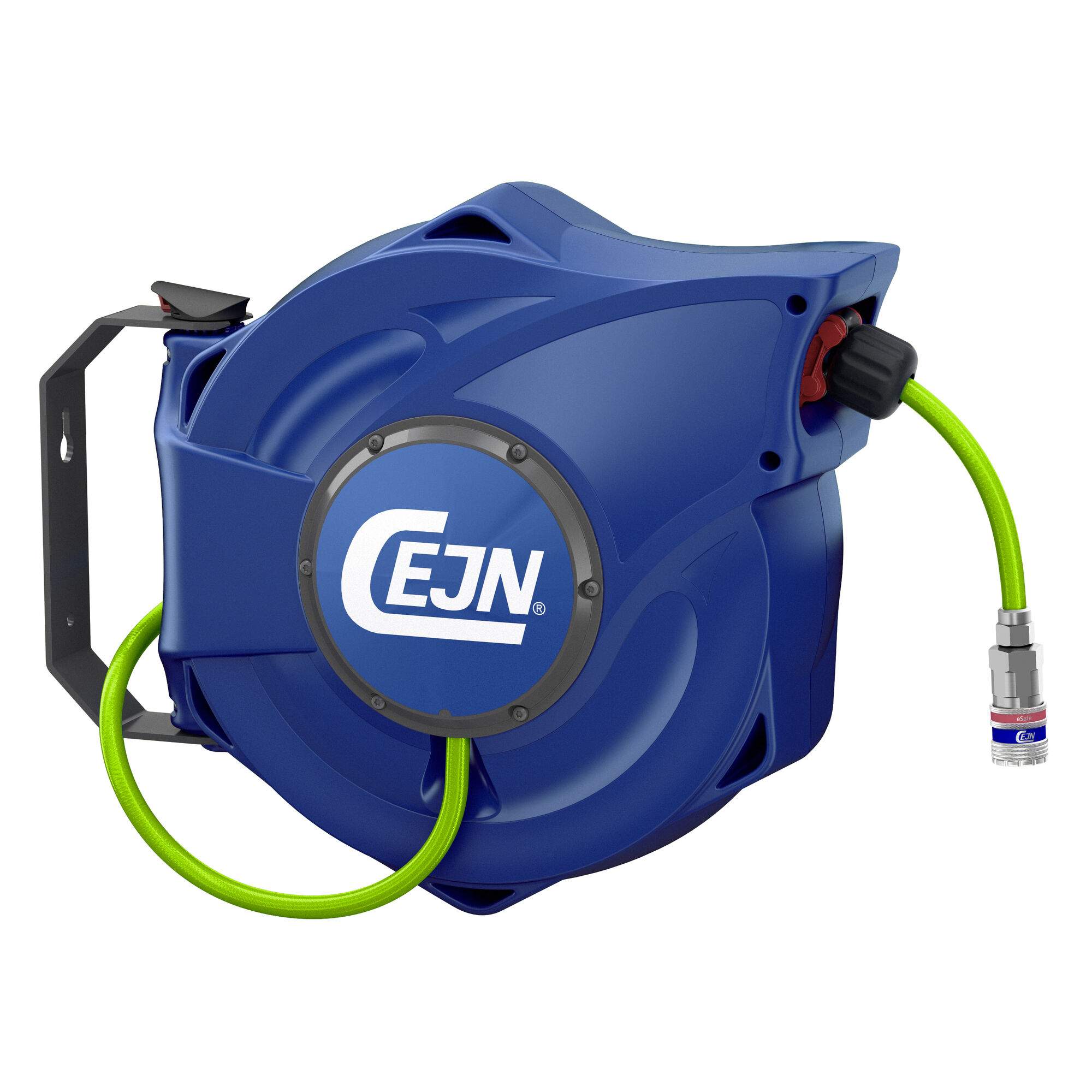 Hose reel, SafetyReel medium, hi-vis, eSafe 320, 14 m, 9.5 x 13.5 mm, 16 bar, PUR - Cejn 199112168