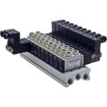 YPC SCB31D-M-3. manifold (3-way) for SC/SCE300 (5/2 and 5/3-way)