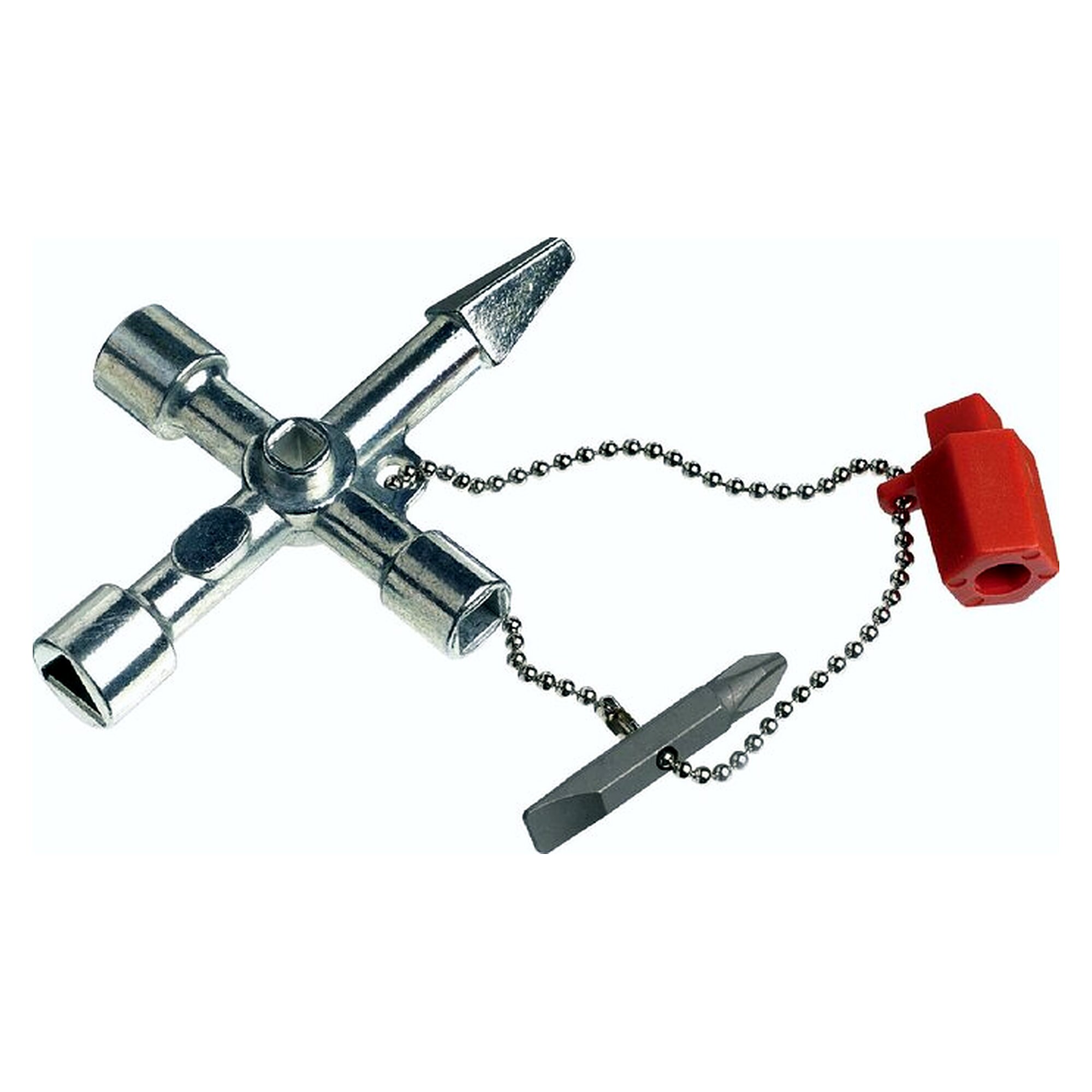 Control cabinet key, type caretaker (63 x 90 mm), square 5, 7, 8 mm
