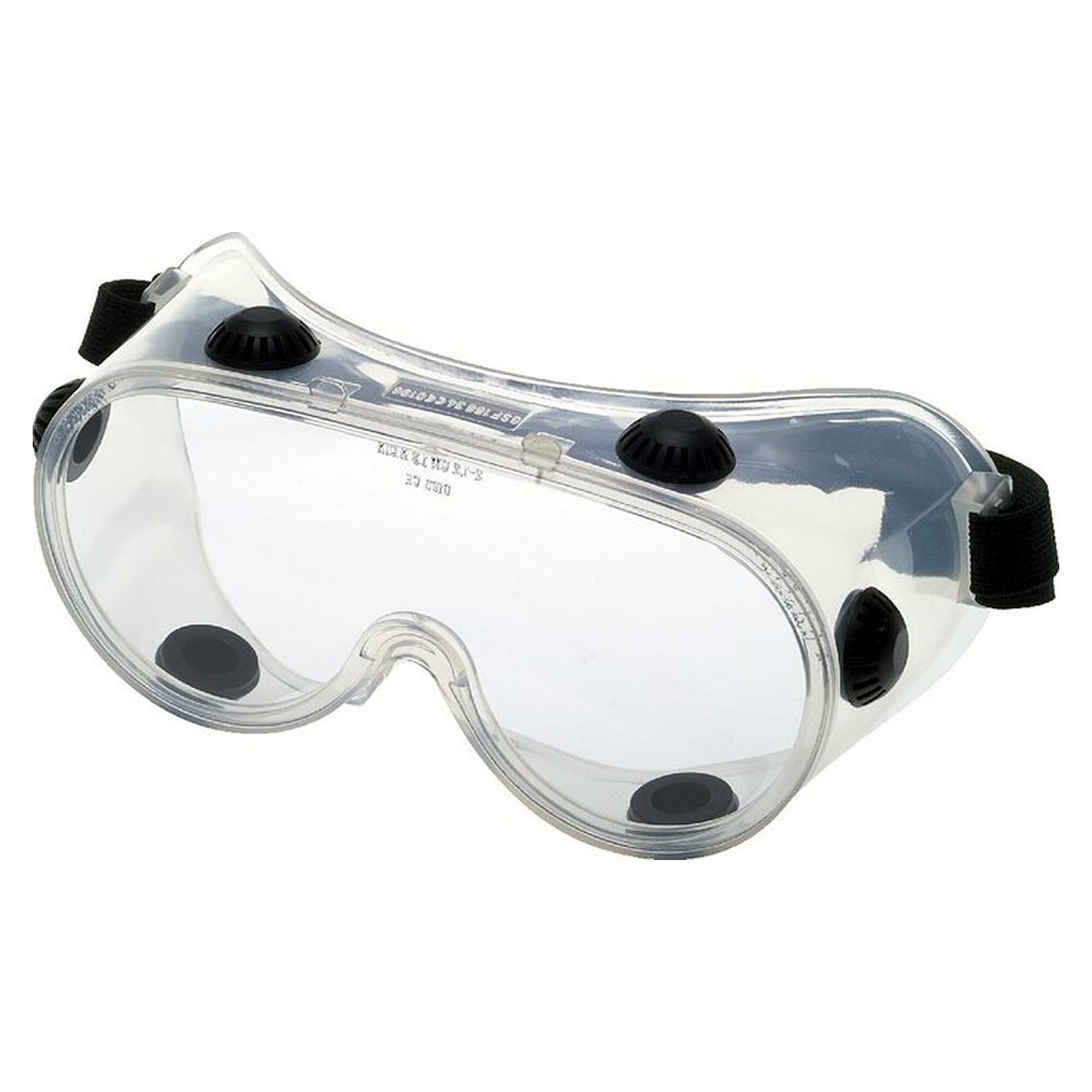 Vollsichtbrille, indirekte Belüftung und Antibeschlagscheibe, gut über Korrekturbrille tragbar, ideal für staubige Umgebungen