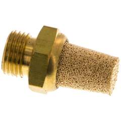 SD-18-MS. Silencer G 1/8", sintered bronze, brass thread
