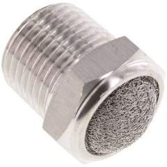 SDD-12-ES-NPT. Silencer NPT 1/2", wire mesh, 1.4305