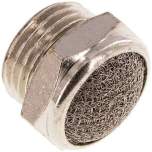 SDD-12-MSV. Silencer G 1/2", wire mesh, Nickel-plated brass