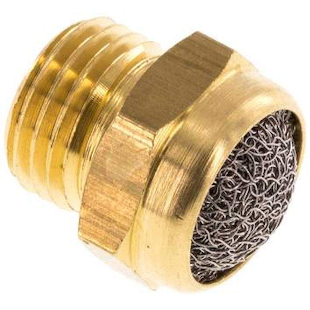 SDD 14. Schalldämpfer G 1/4", Drahtgewebe, Messing