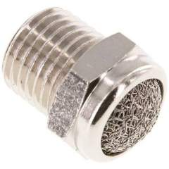 SDD-14-MSV-NPT. Silencer NPT 1/4", wire mesh, Nickel-plated brass