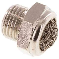 SDD 18 MSV. Schalldämpfer G 1/8", Drahtgewebe, Messing vernickelt