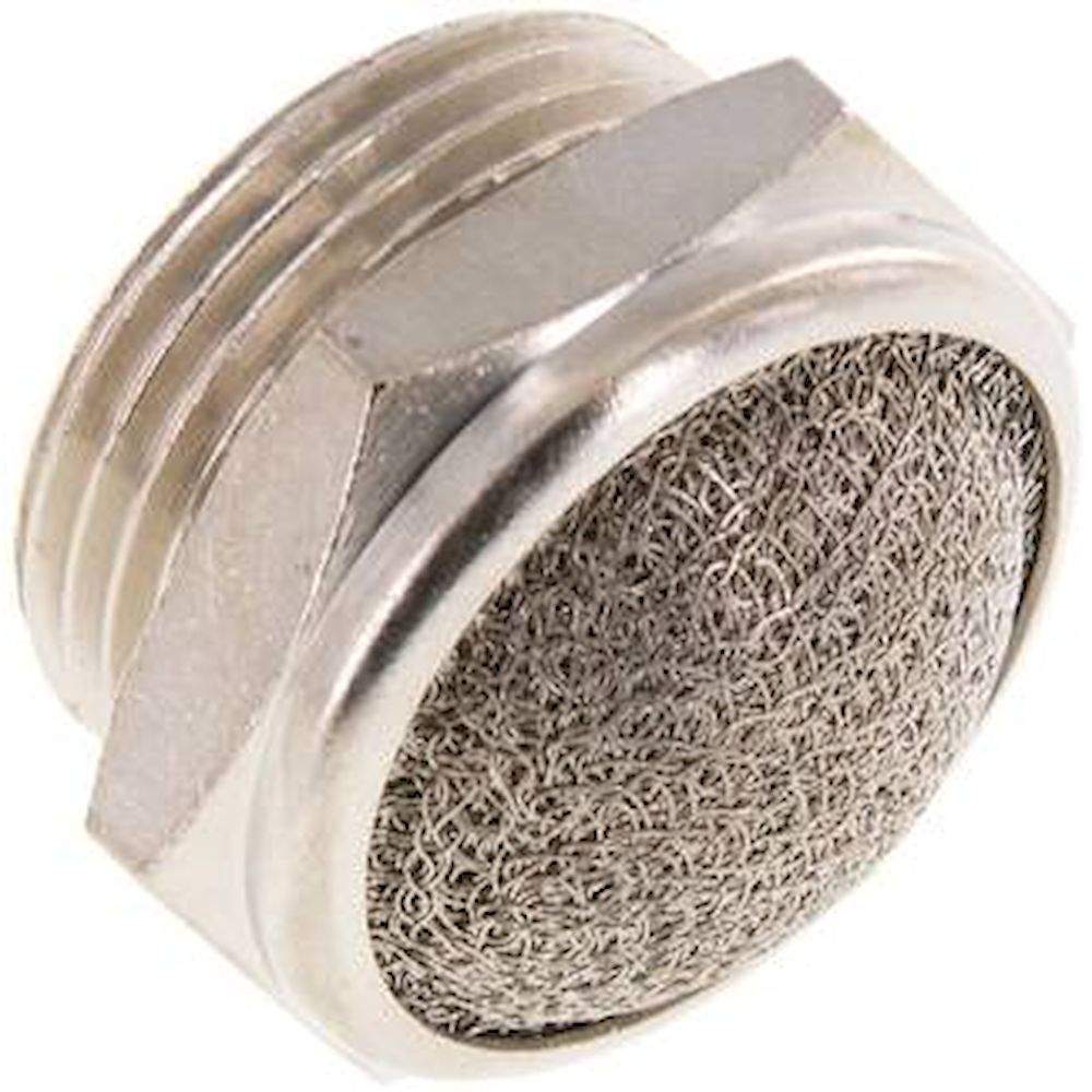 SDD-34-MSV. Silencer G 3/4", wire mesh, Nickel-plated brass
