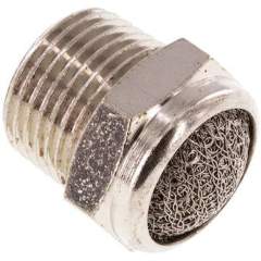 SDD-38-MSV-NPT. Silencer NPT 3/8", wire mesh, Nickel-plated brass