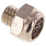 SDD 50 MSV. Schalldämpfer M 5, Drahtgewebe, Messing vernickelt