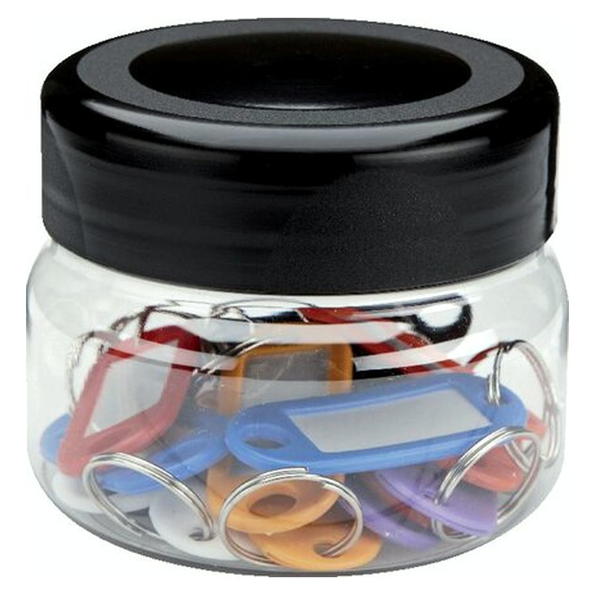 Pack of 15 key fob with Etikett, bunt gemischt, workshop supply for assembly and servicing